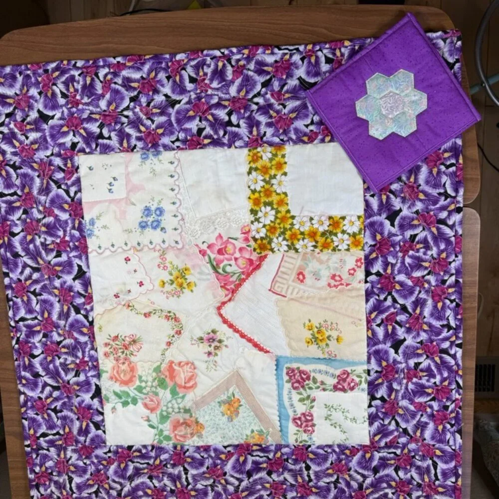 Vintage Handkerchief Quilt‎ Wall Hanging